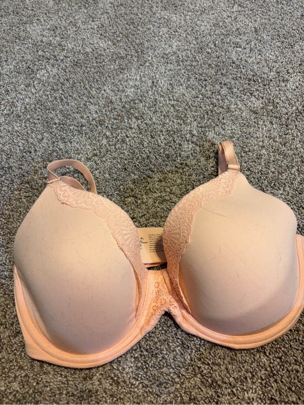 Soma Light Peach Lace-Trim T-Shirt Bra